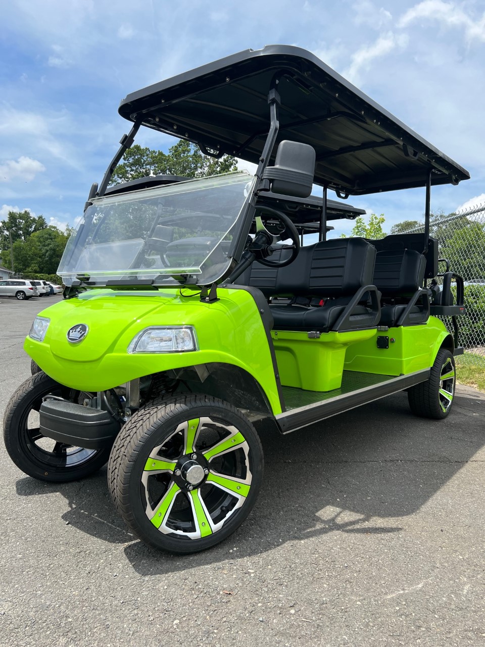 2024 Lime LITHIUM Carrier 6 PLUS Golf Cart! Street Ready! | Botero Carts