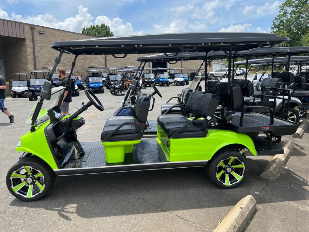 2023 Lime LITHIUM Carrier 6 PLUS Golf Cart! Street Ready! | Botero Carts
