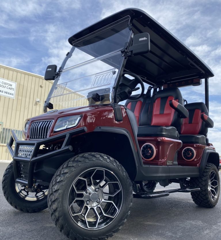 2025 LITHIUM Street Ready Golf Cart, Fully Loaded Evolution Red Maverick 4 PLUS with Carplay! 0% Financing!- Phoenix